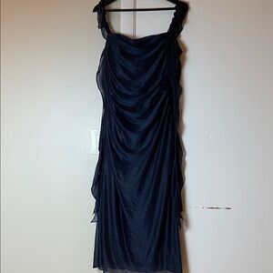 Elegant Blue-Black Dress